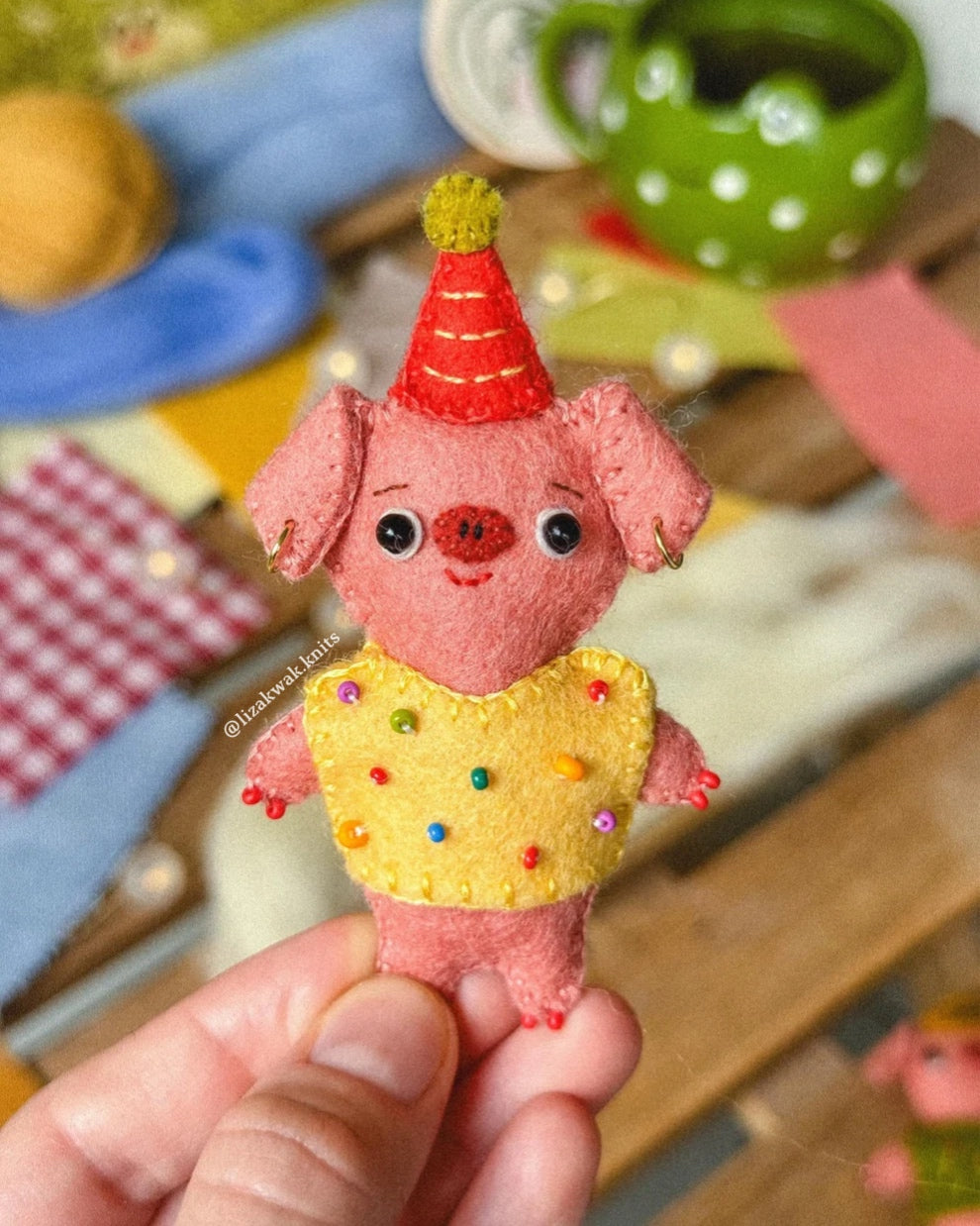 Pierre the Felt Piggy Sewing Pattern