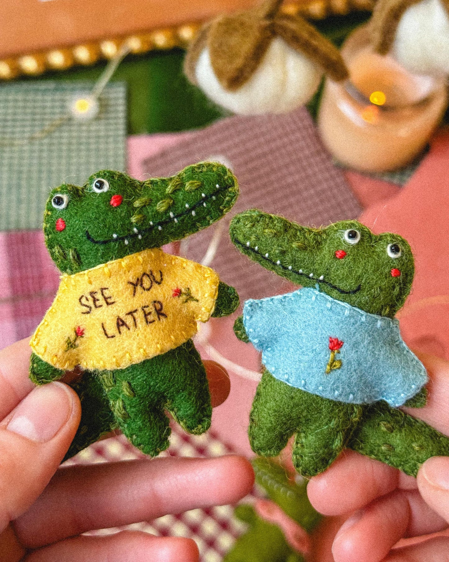Alba the Felt Alligator Sewing Pattern