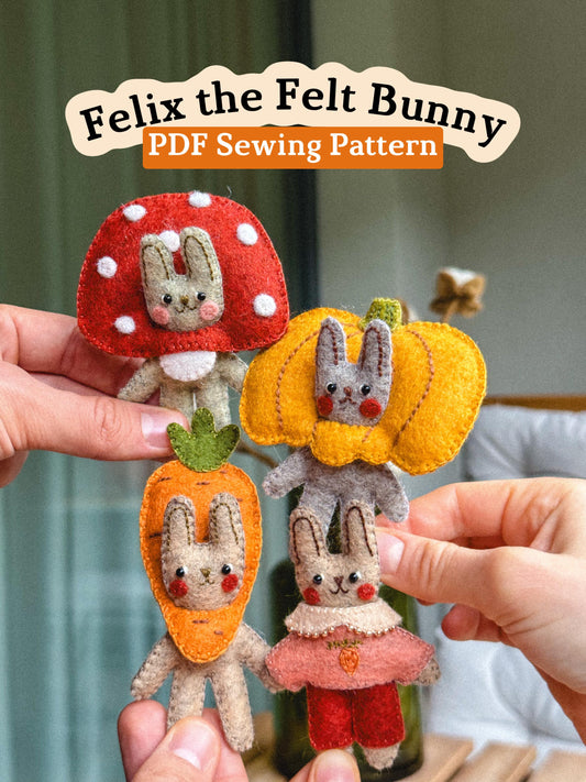Felix the Felt Bunny Sewing Pattern
