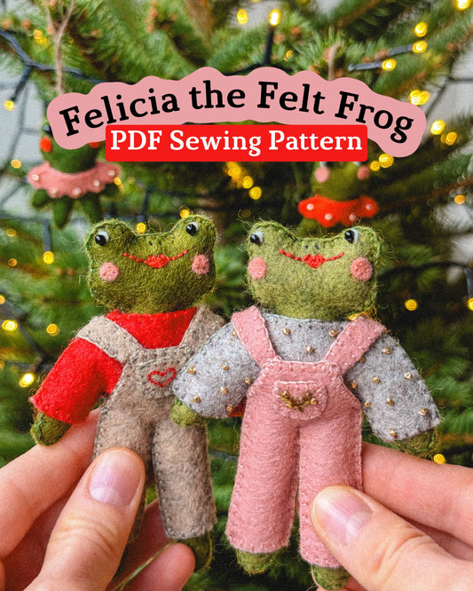 Felicia the Felt Frog Sewing Pattern
