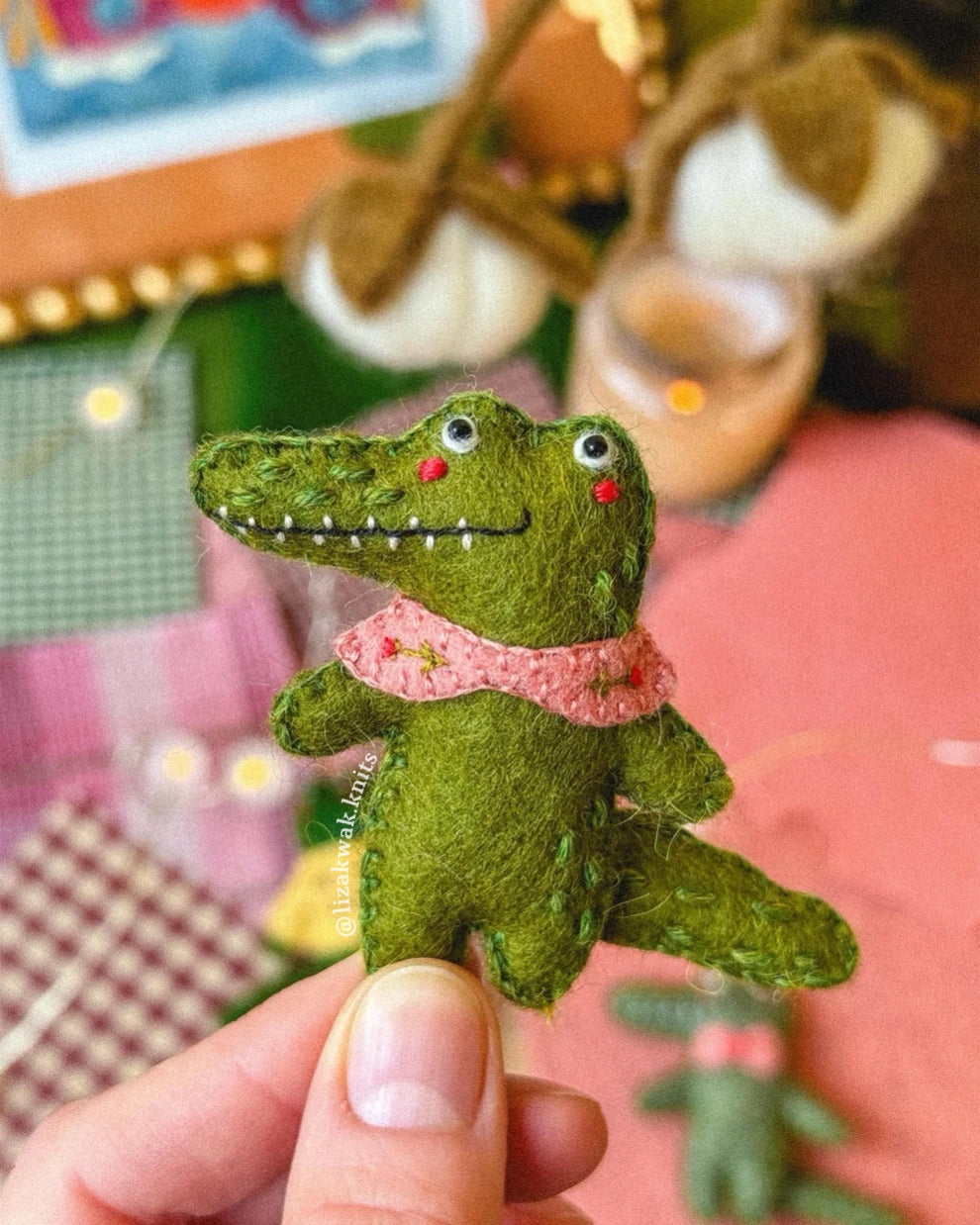 Alba the Felt Alligator Sewing Pattern