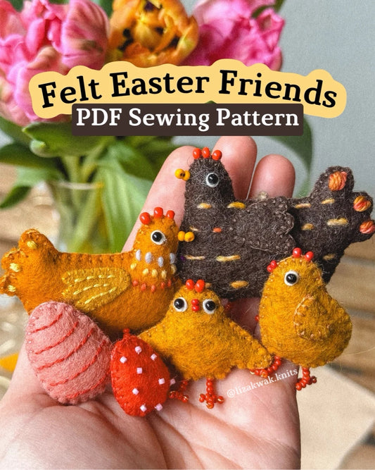 Felt Easter Friends Sewing Pattern
