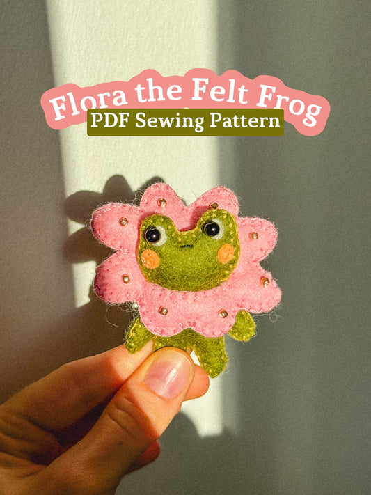 Flora the Felt Frog Sewing Pattern