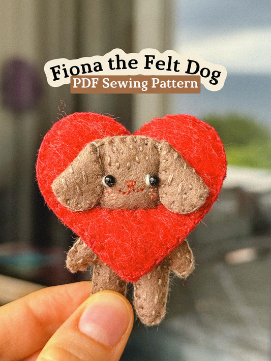 Fiona the Felt Dog Sewing Pattern