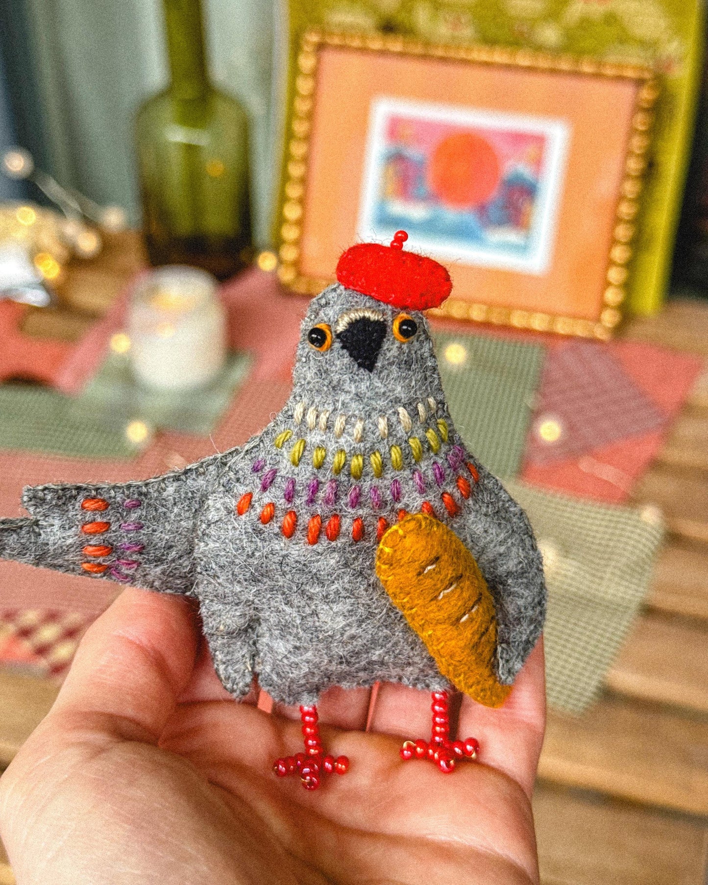 Pedro the Felt Pigeon Sewing Pattern