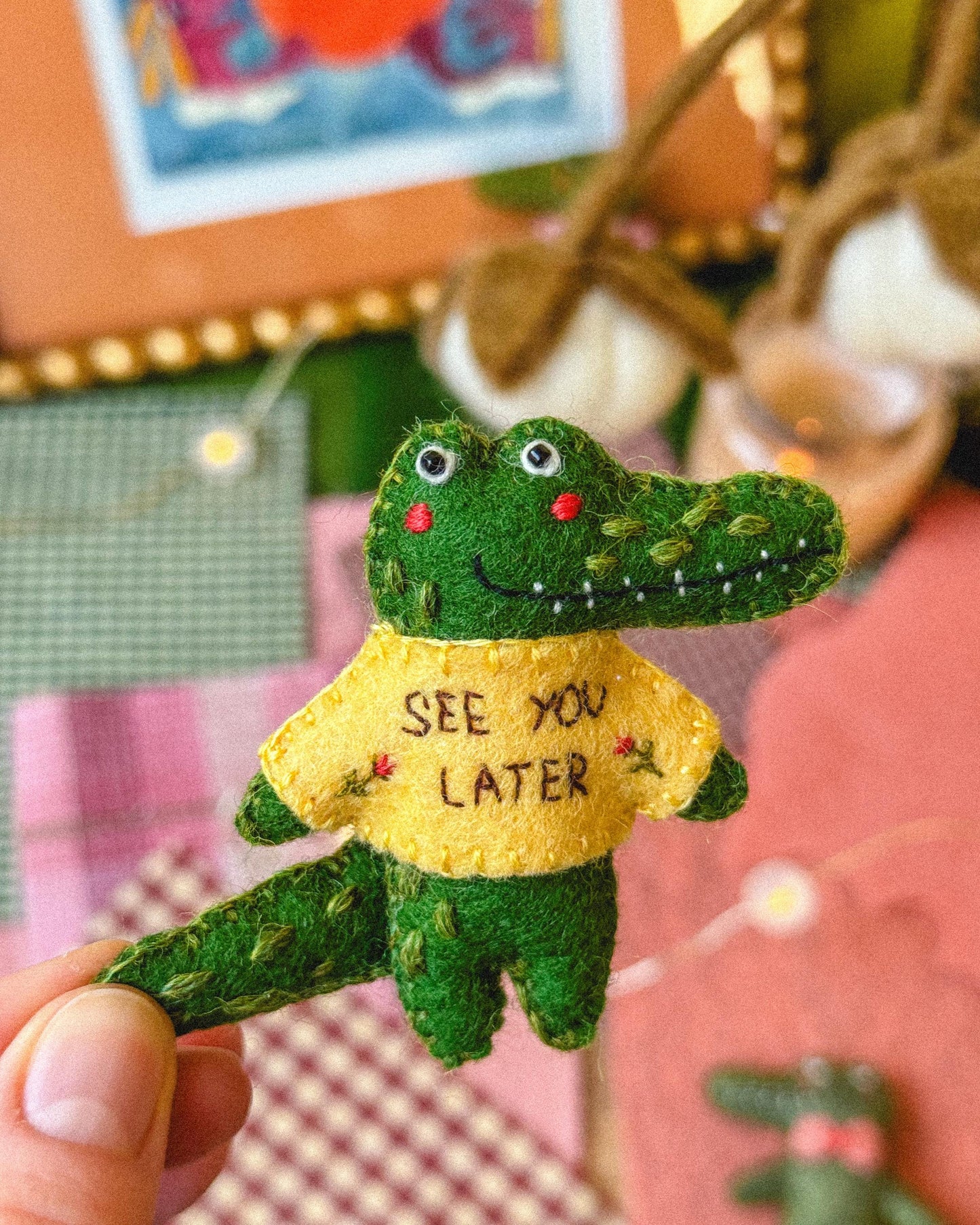 Alba the Felt Alligator Sewing Pattern