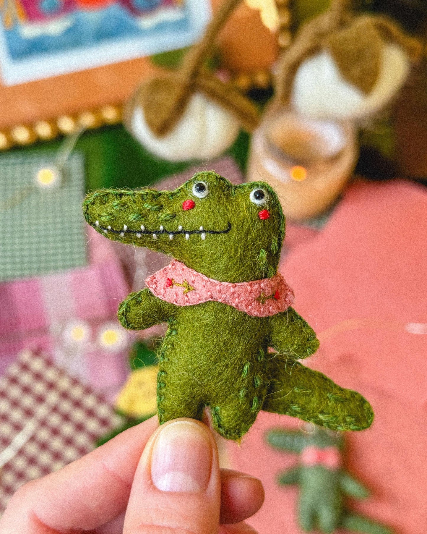 Alba the Felt Alligator Sewing Pattern