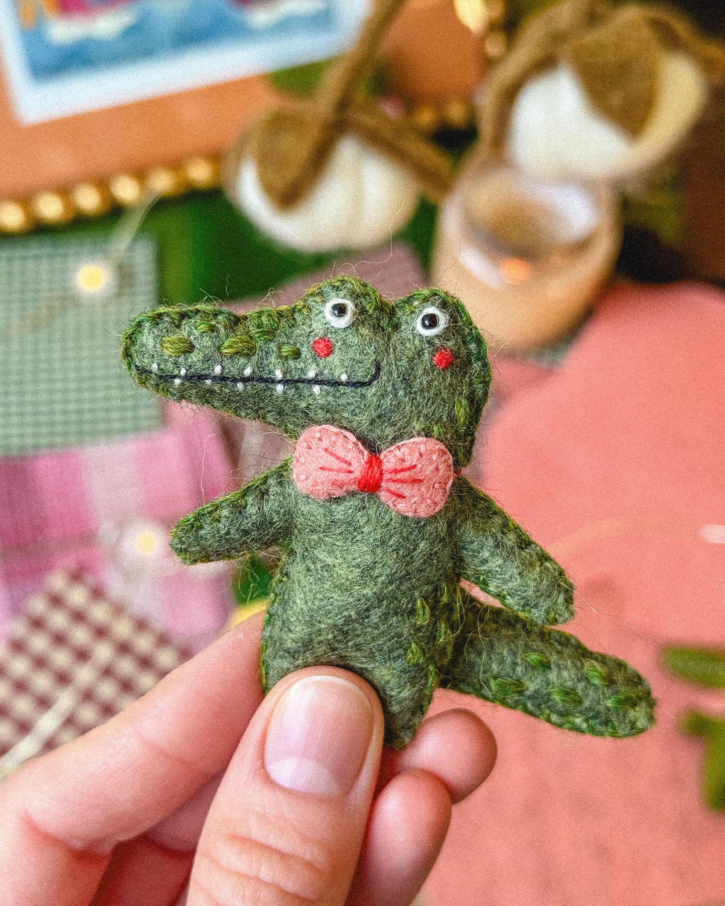 Alba the Felt Alligator Sewing Pattern
