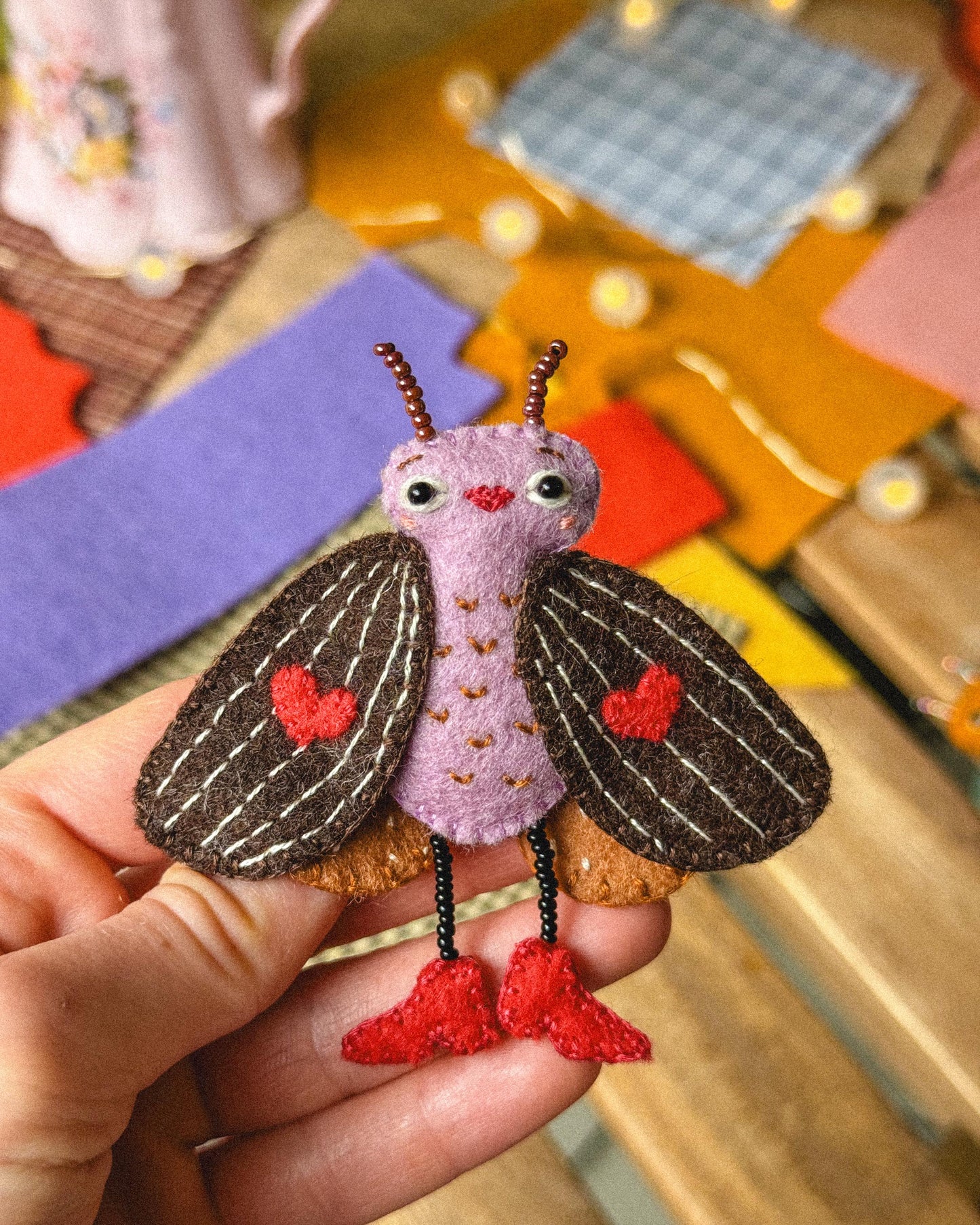 Monica the Felt Moth Sewing Pattern