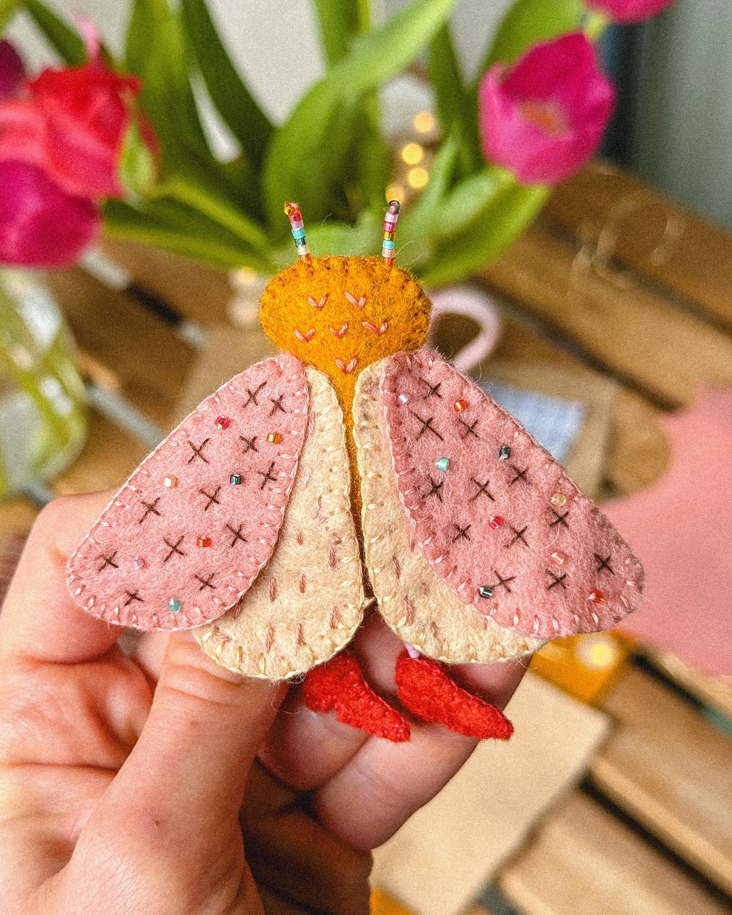 Monica the Felt Moth Sewing Pattern