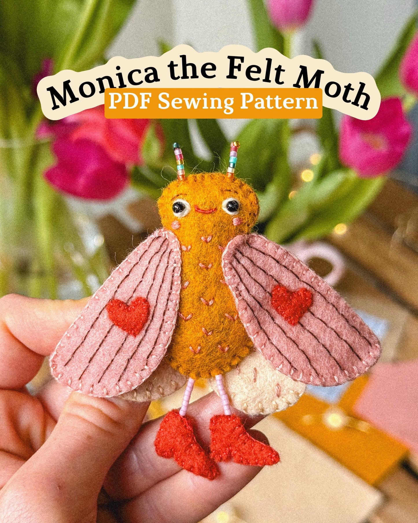 Monica the Felt Moth Sewing Pattern